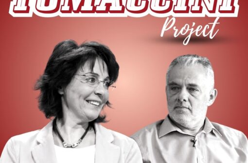 Η κ. Μαρία Δαμανάκη και ο κ. Γιάννης Σπιλάνης δοκιμάζουν το “TOMACCINI”